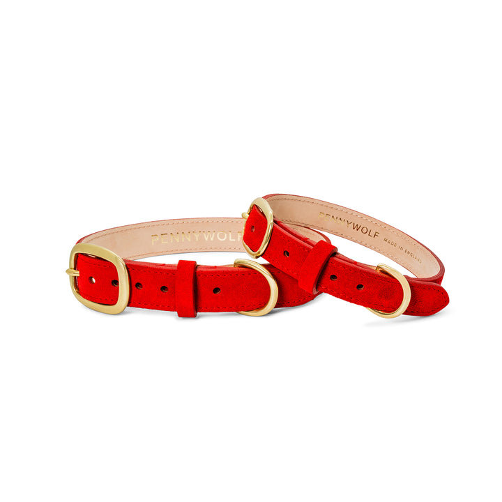 Red Leather Dog Collars