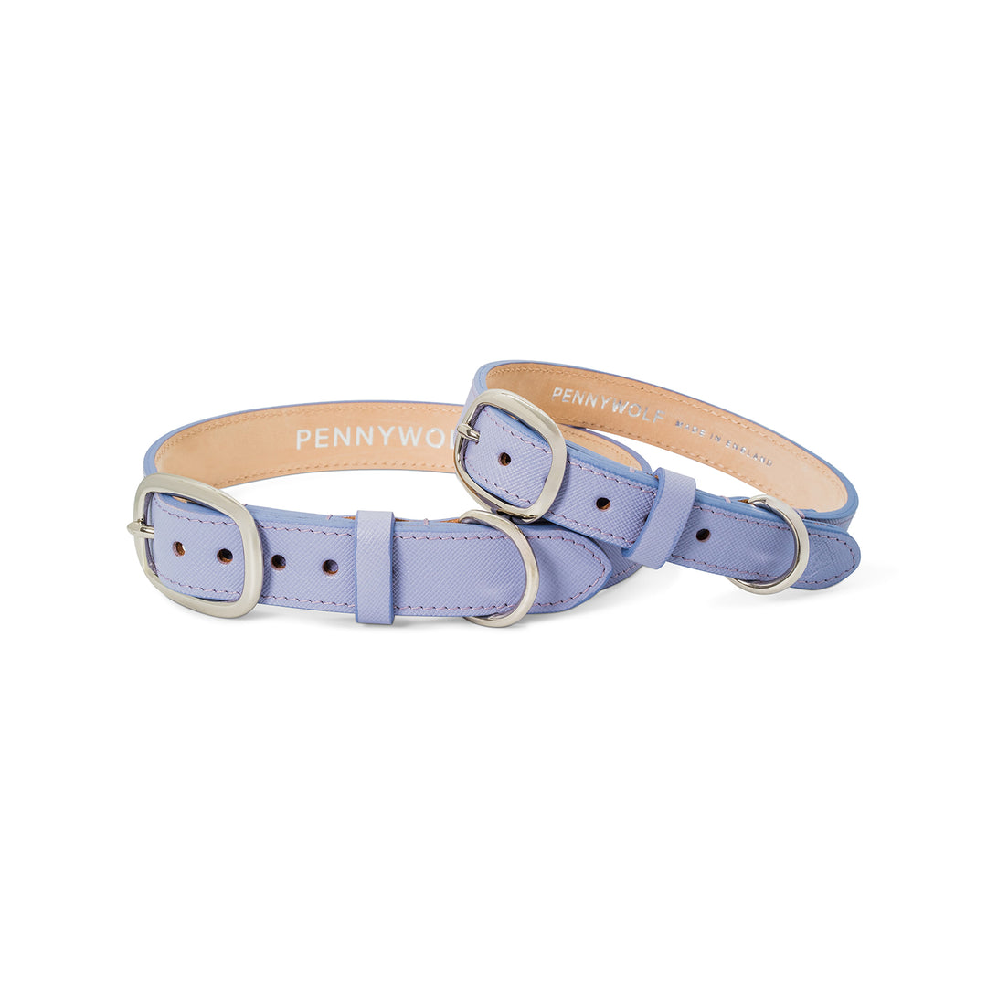 Lilac Leather Dog Collars