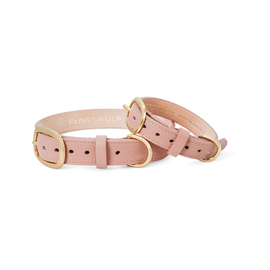 Pink Leather Dog Collars