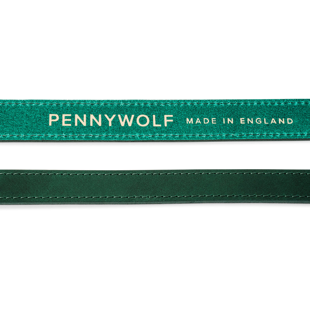 Green Leather Dog Leads