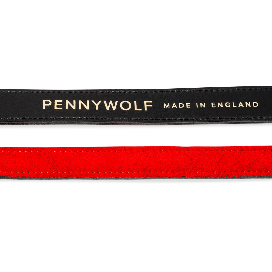 Red/Black Leather Dog Leads